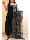 Amazing Black Colored Plazzo Set Along With Digital Printed Chiffon Dupatta