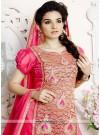 Dainty Cotton and Net Embroidered Work Salwar Kameez