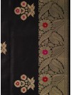 Unique Black-Brown Colored Partywear Banarasi Art Silk Saree