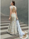 Fab Net and Georgette embroidered work Anarkali Suit