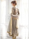 Dazzling georgette and net Anarkali Suit