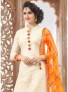 Attractive Chanderi Print Salwar suit