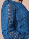 Blue Lucknowi Chikankari Borer Work Rayon Western Dress