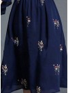 Marvelous Navy Blue Georgette Embroidery Ethnic Tunic