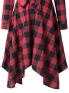 Twill Cotton  Red And Black Checks  Printed Knee Length Western Wear Patterned Tunics