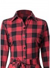 Twill Cotton  Red And Black Checks  Printed Knee Length Western Wear Patterned Tunics