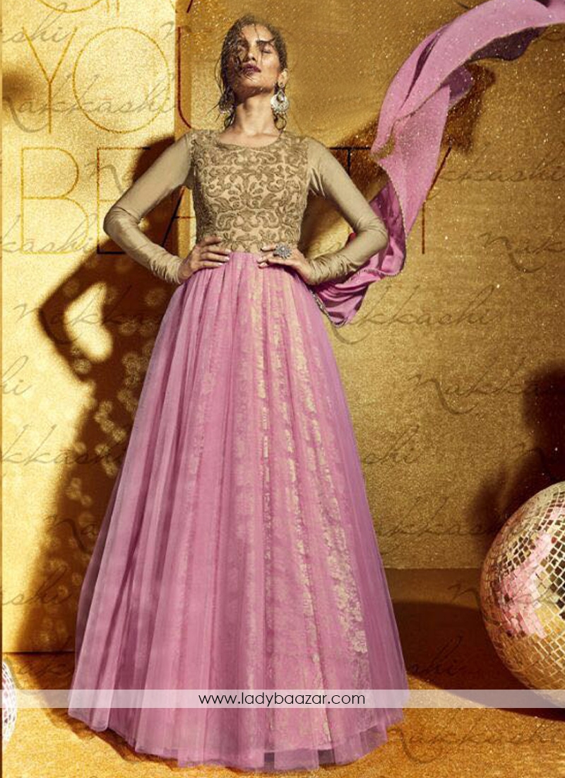 Adorable Pink Anarkali Suit