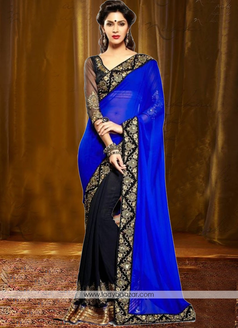 Adorable Embroidered Designer Saree