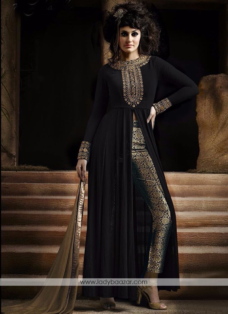 Adorable  Jacquard Silk Pant Style Suit