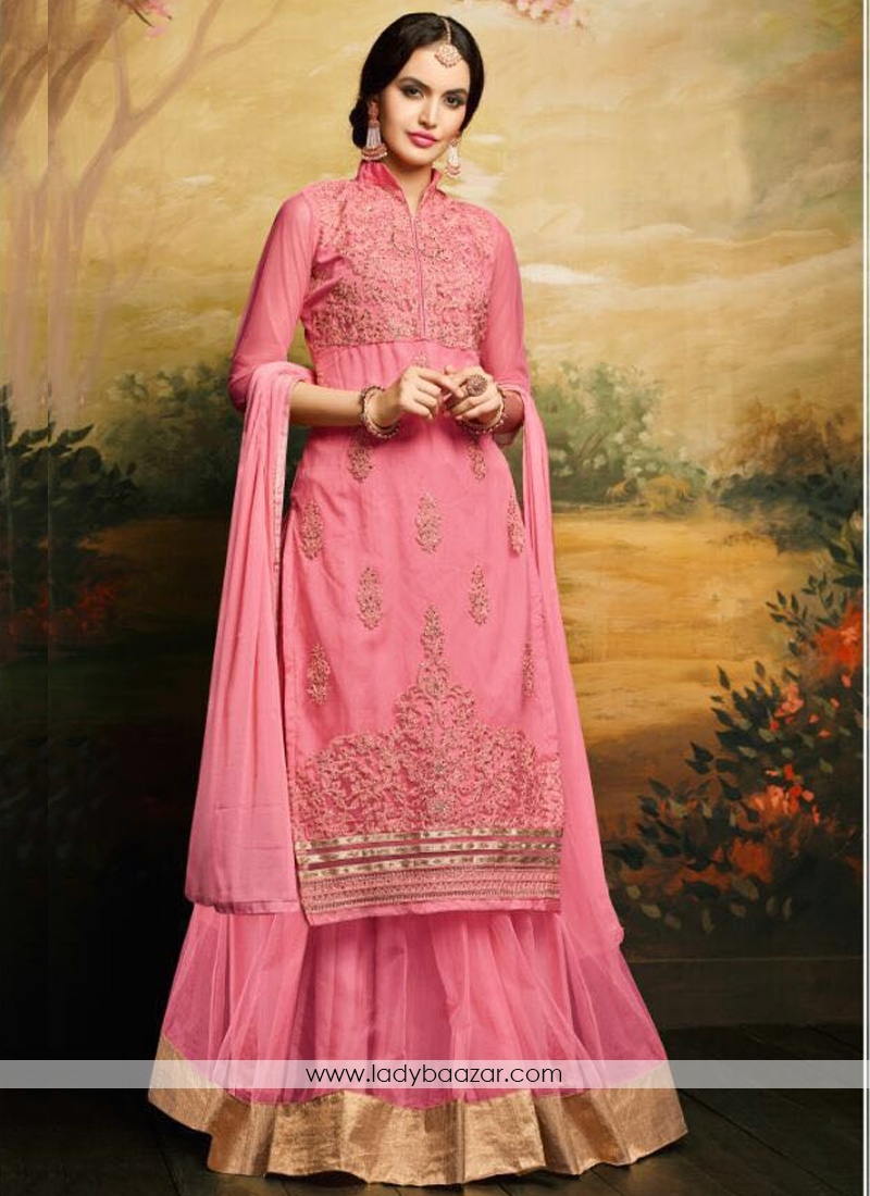 Alluring Banglori Silk Embroidered Anarkali Suit