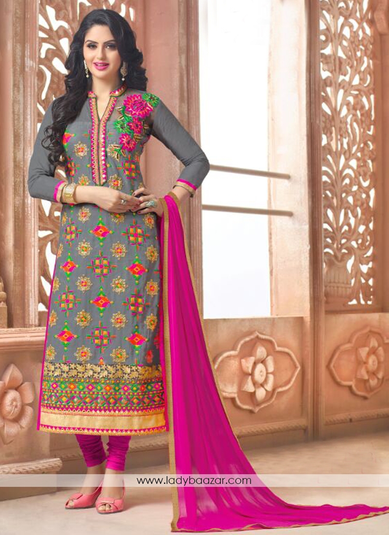 Alluring  Chanderi Salwar suit