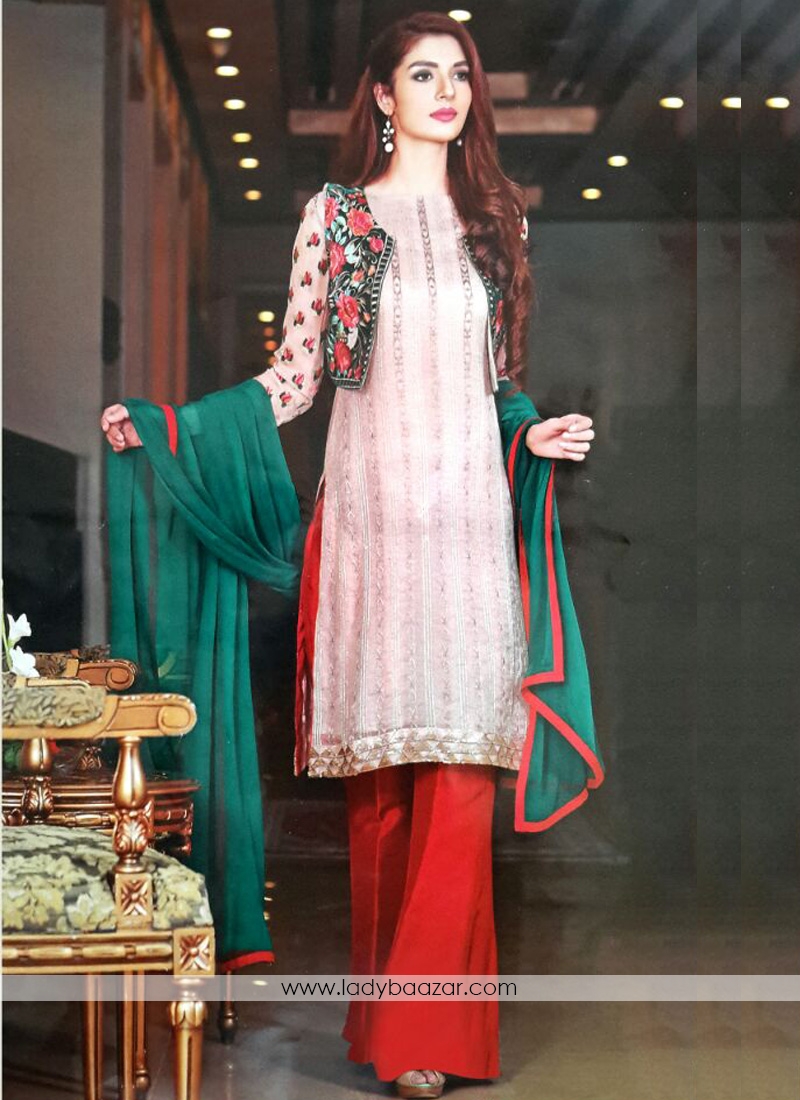 Alluring Georgette Embroidered Salwar suit