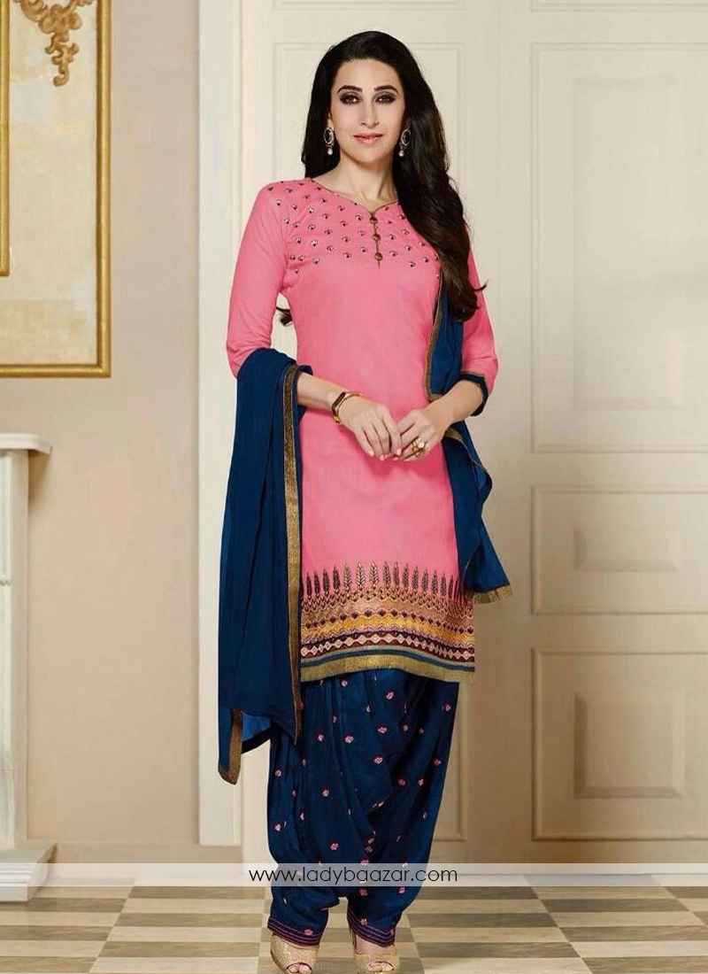 Amazing Cambric Print Patiala Suit