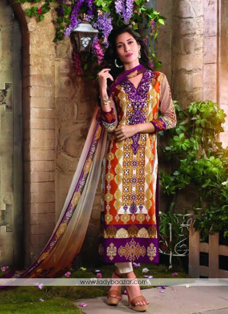 Amazing printed  Cotton  Print churidar suit