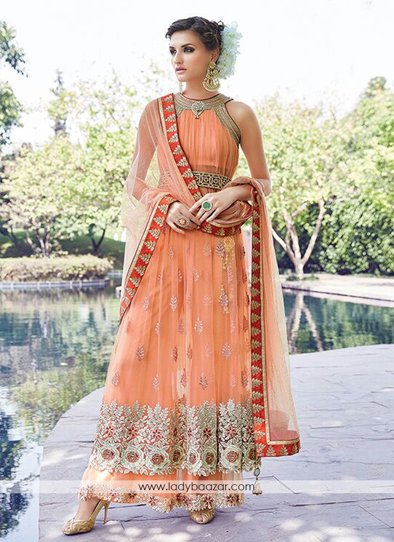 Glorious Net and  Georgette Anarkali Suit