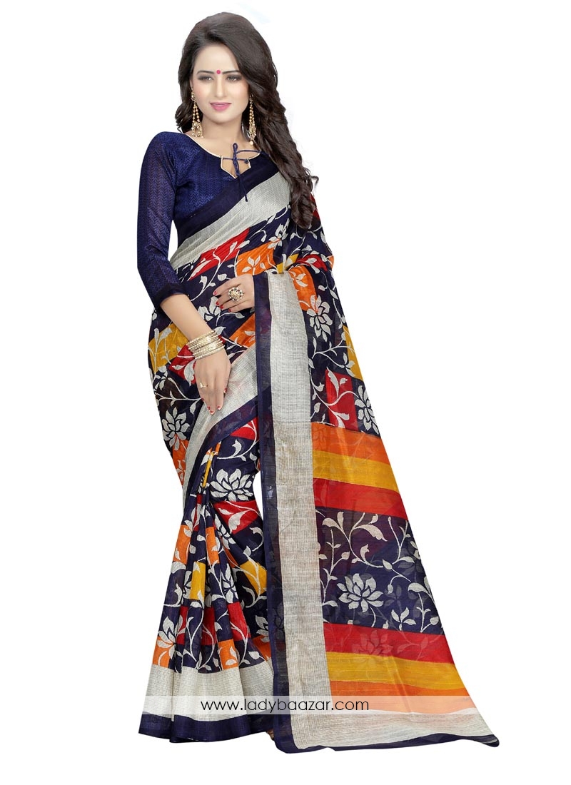 Attractive Bhagalpuri Silk Printed Saree