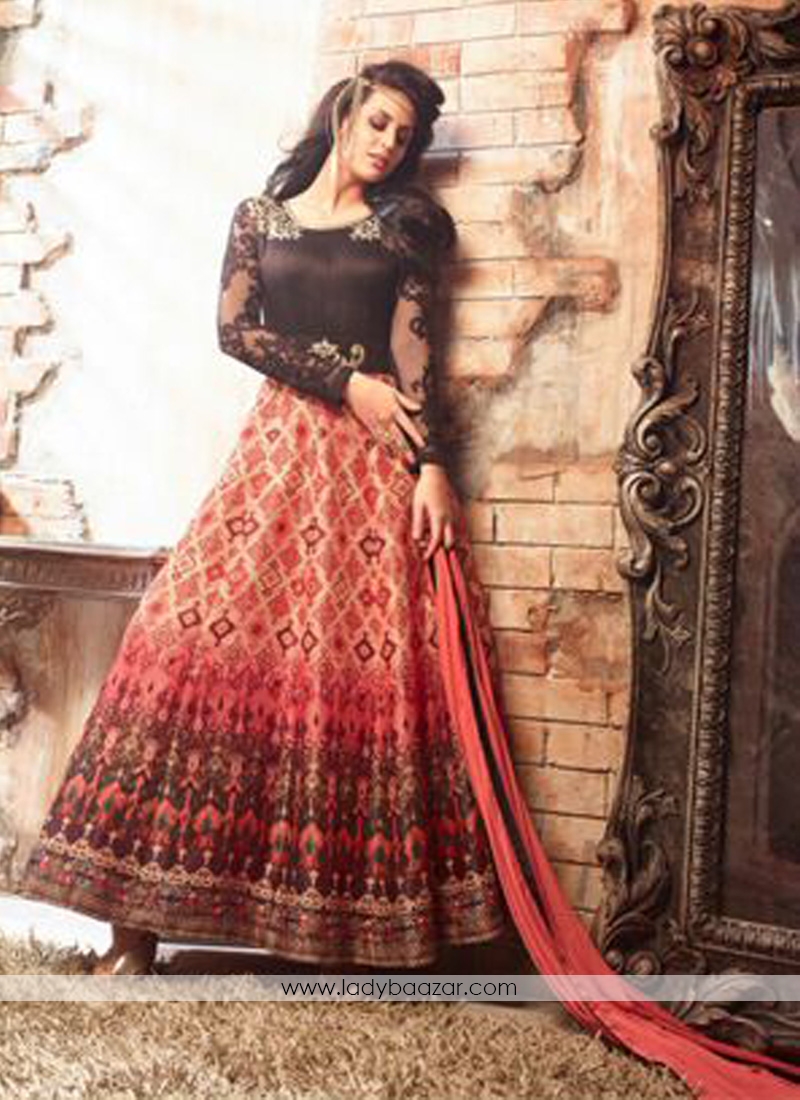 Amazing Banarasi Print work Anarkali Suit