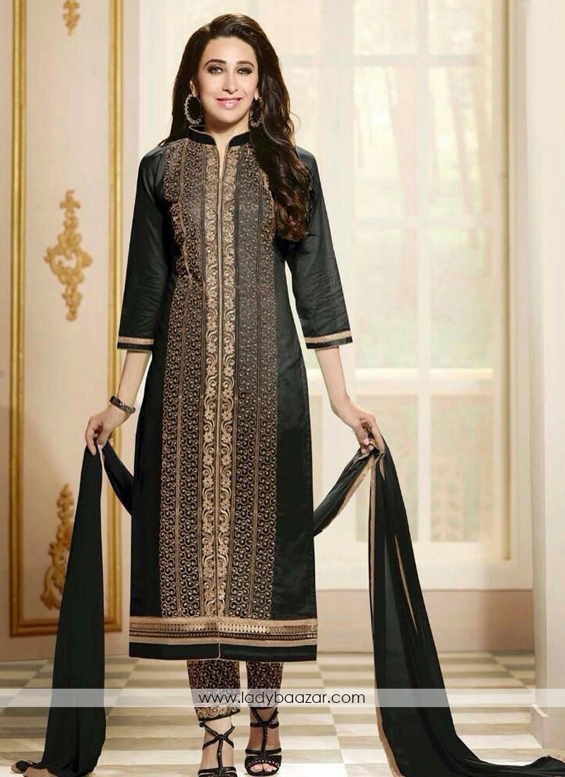 Beautiful Cambric Embroidered Straight Suit