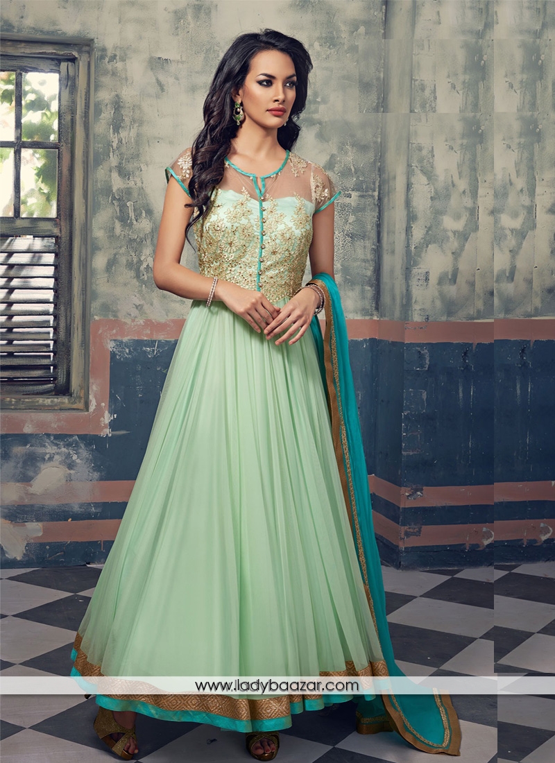 Bewitching Sea Green Designer Suit