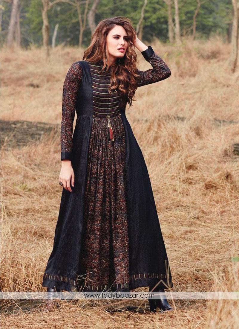 Black frock best sale style kurti