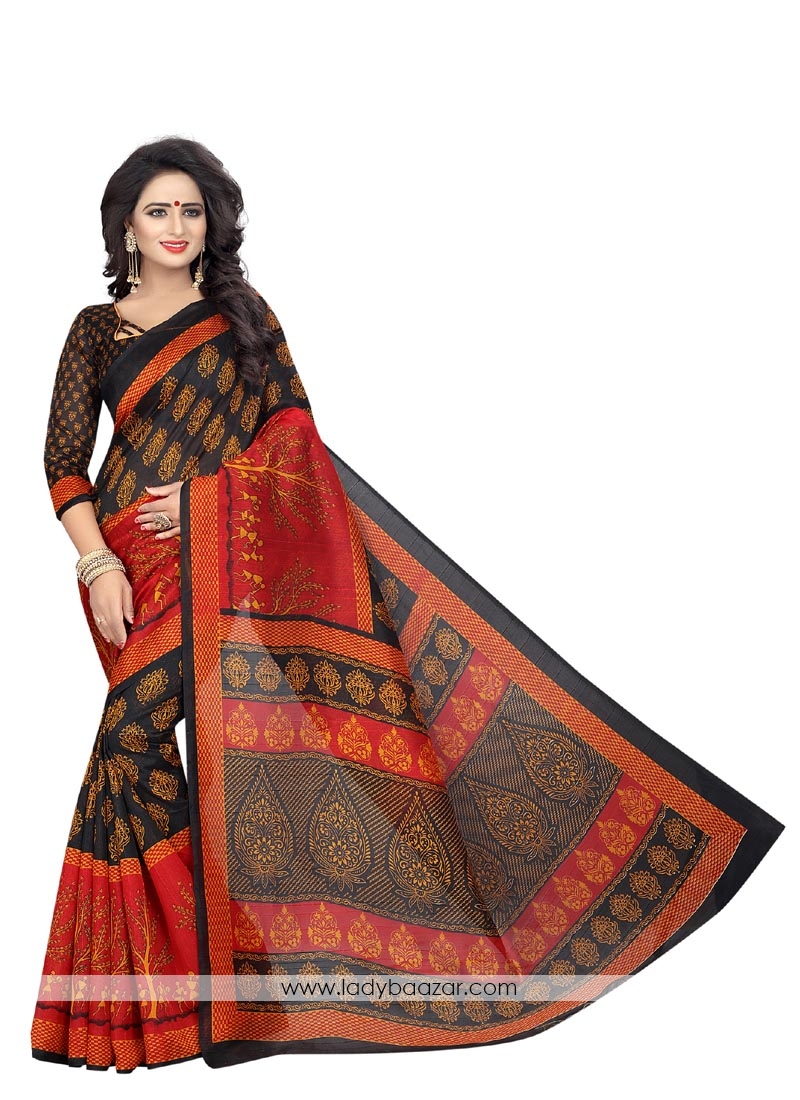 Charismatic Bhagalpuri Silk Printed Casual Saree