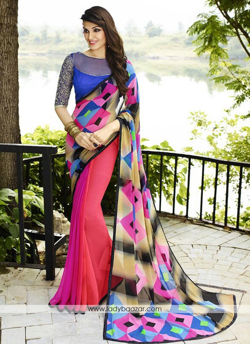 Charming Embroidered Casual Saree