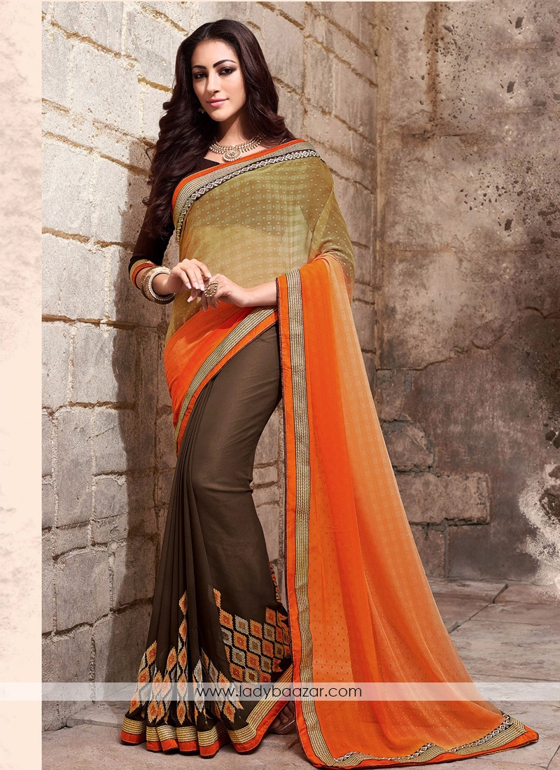 Chiffon Satin Casual Saree