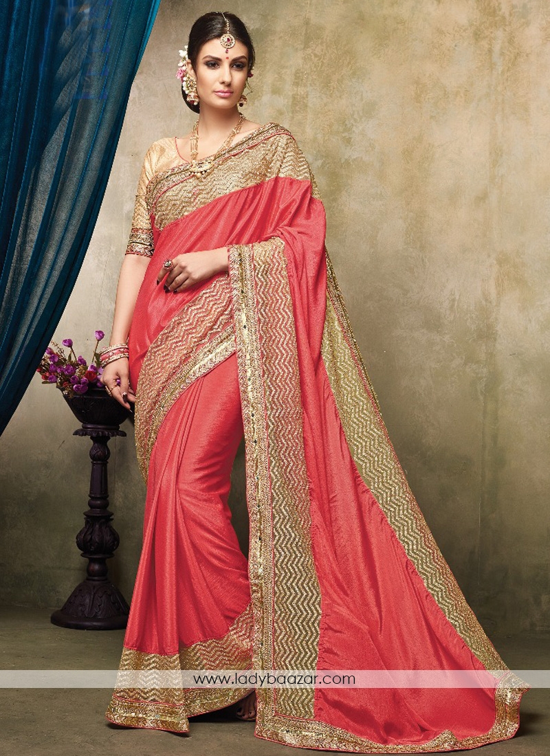 Chiffon Satin Designer Saree