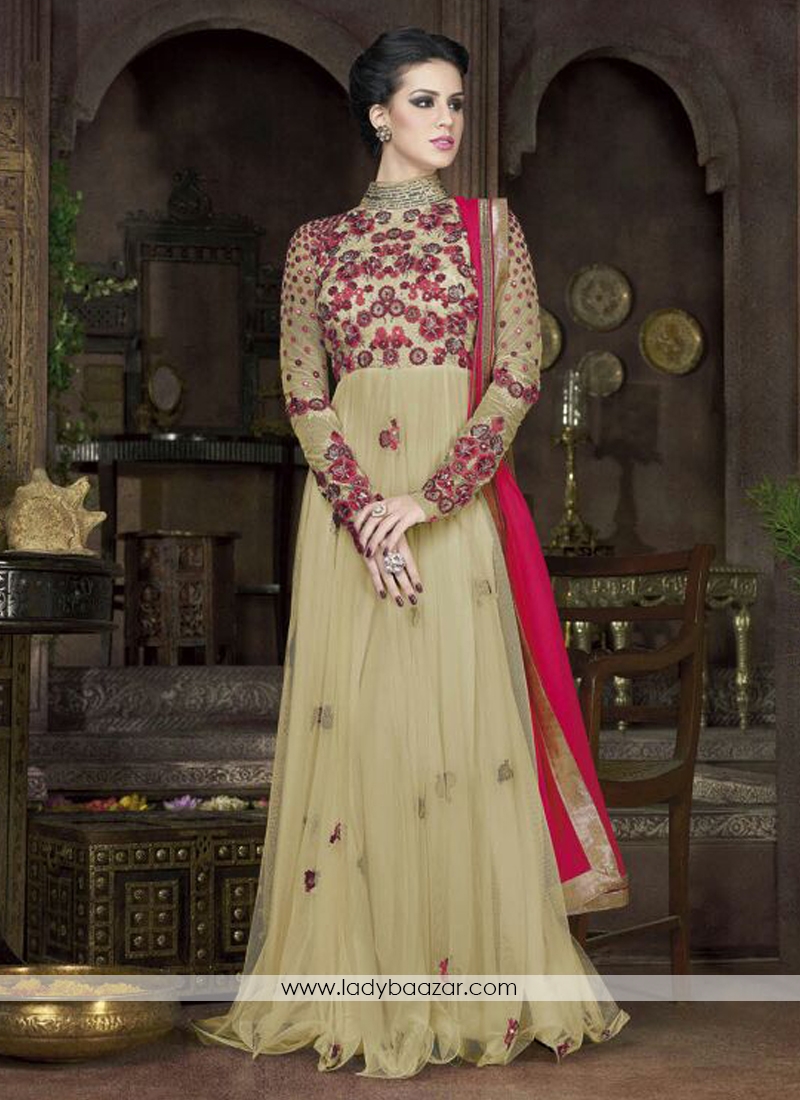 Dazzling Georgette Embroidered Anarkali Suit