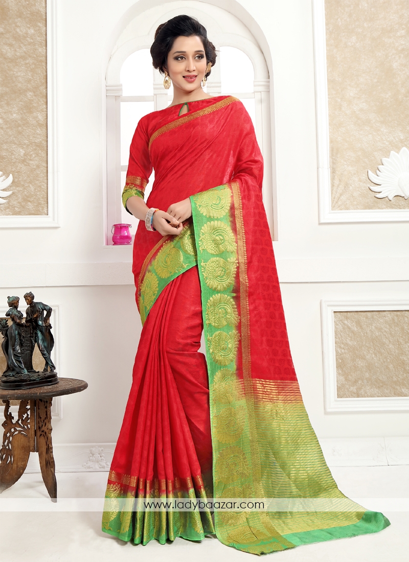 Distinctive Designer Banarasi Silk Saree