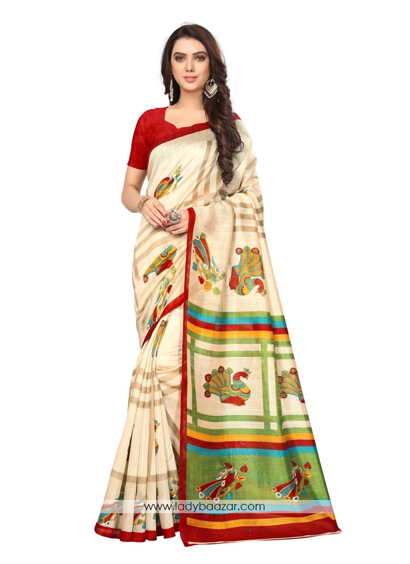 Divine Multi Color Printed Saree