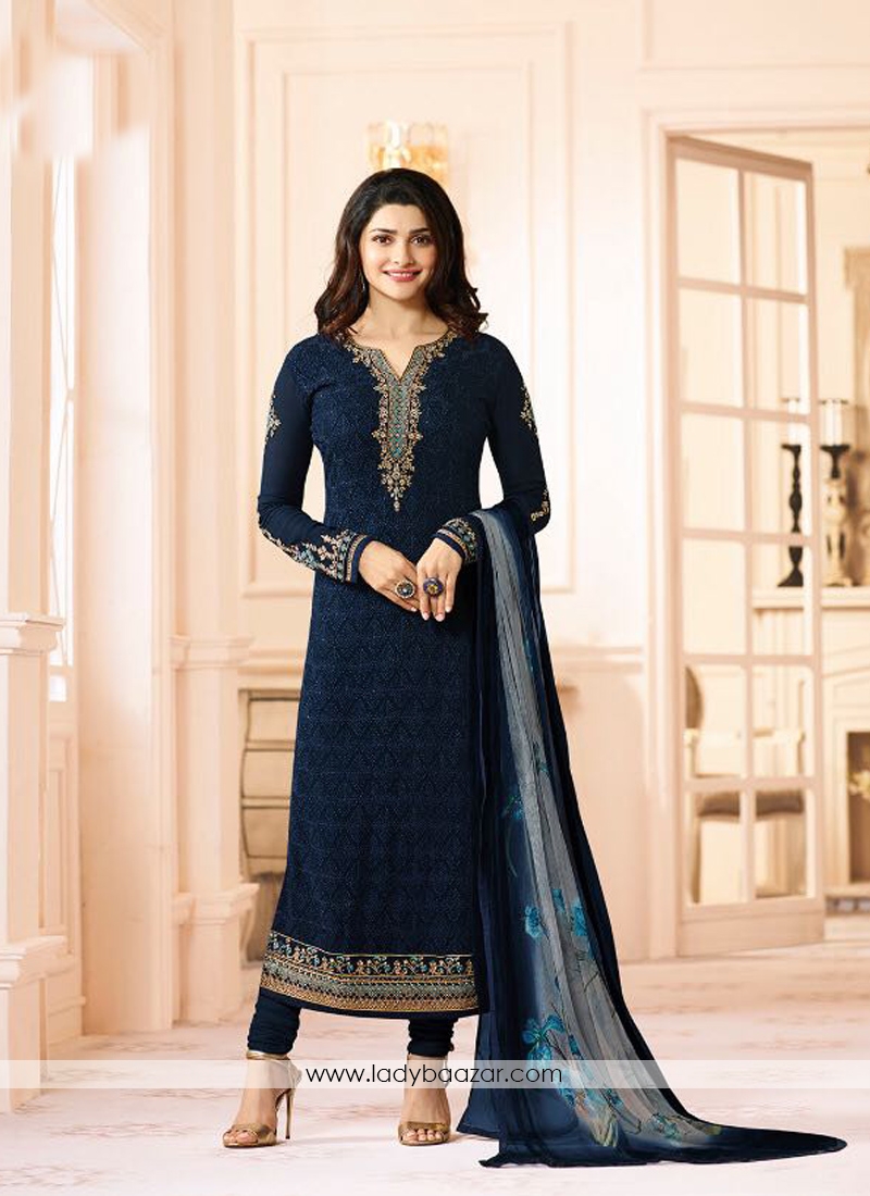 Elite Georgette N Chiffon Embroidery Work Full Sleeve Dress