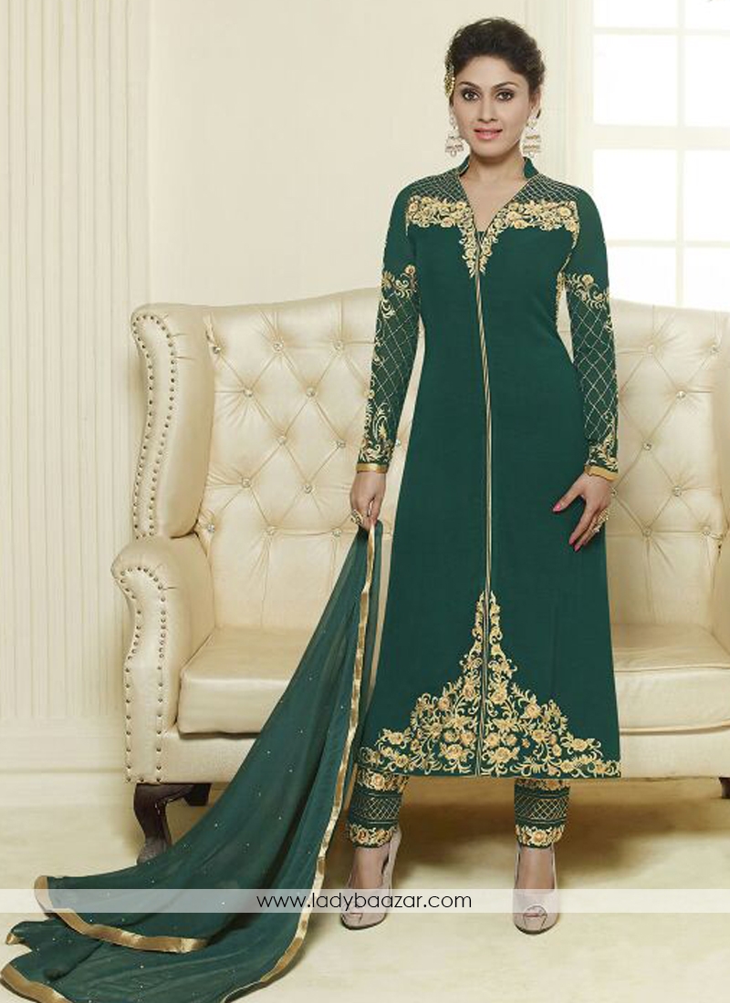 Fab  Georgette Churidar Suit