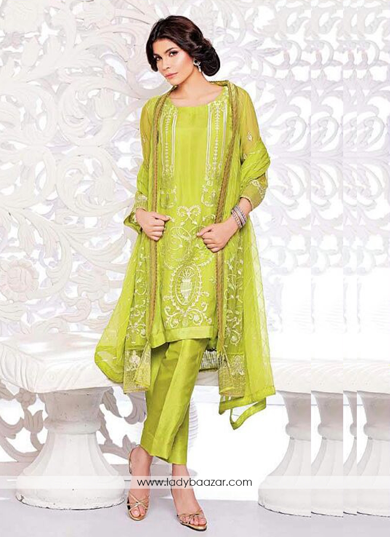 Faux Georgette Churidar Suit