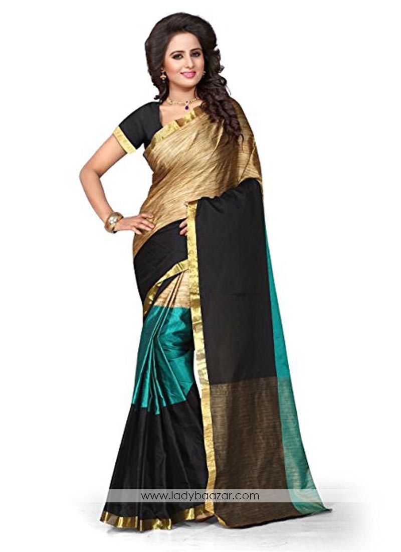 Genius Multi Cotton Silk Printed Saree