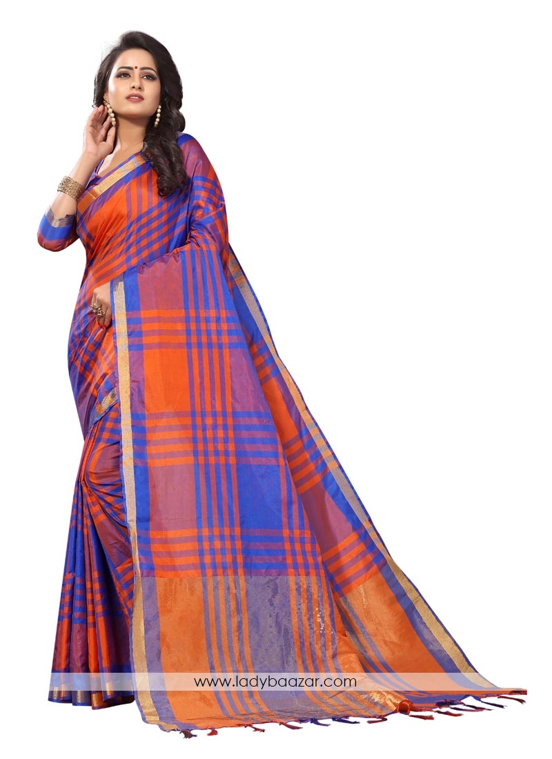 Groovy Cotton Silk Multi Color Printed Casual Saree