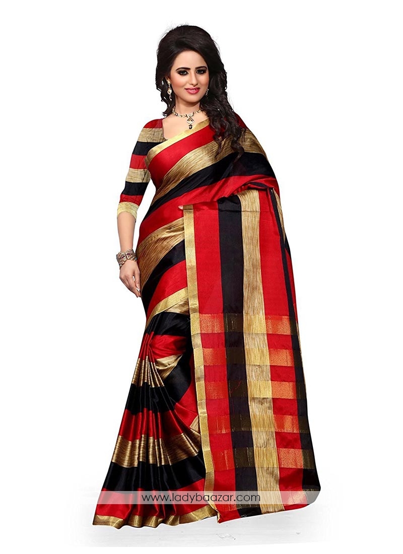 Haute Multi Color Cotton Silk Printed Casual Saree