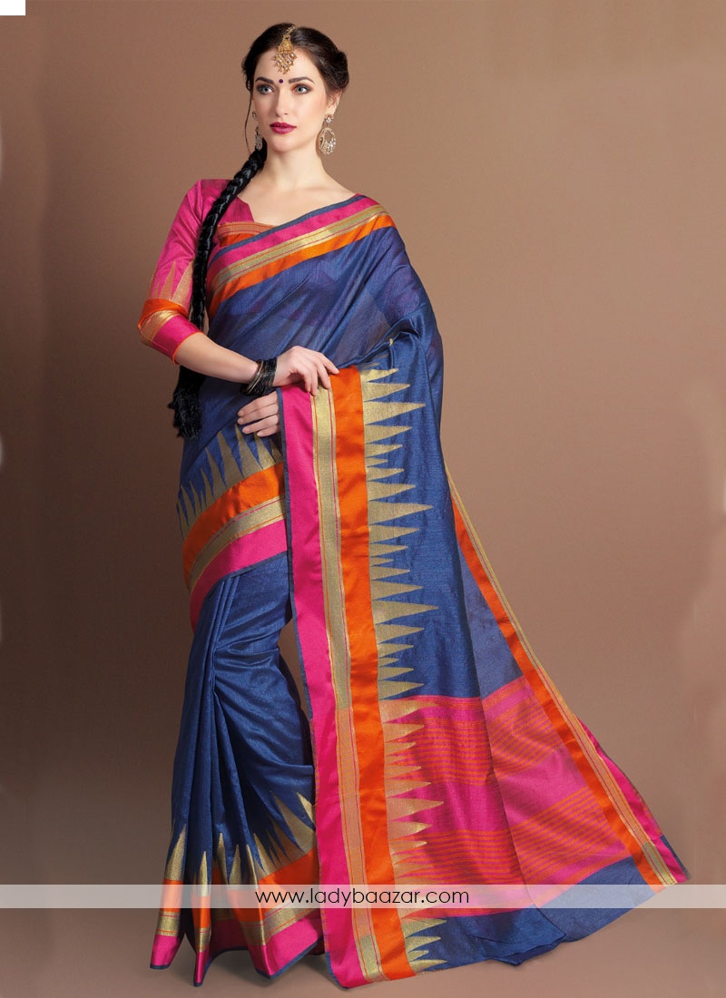 Jacquard Woven Design Multi color Saree