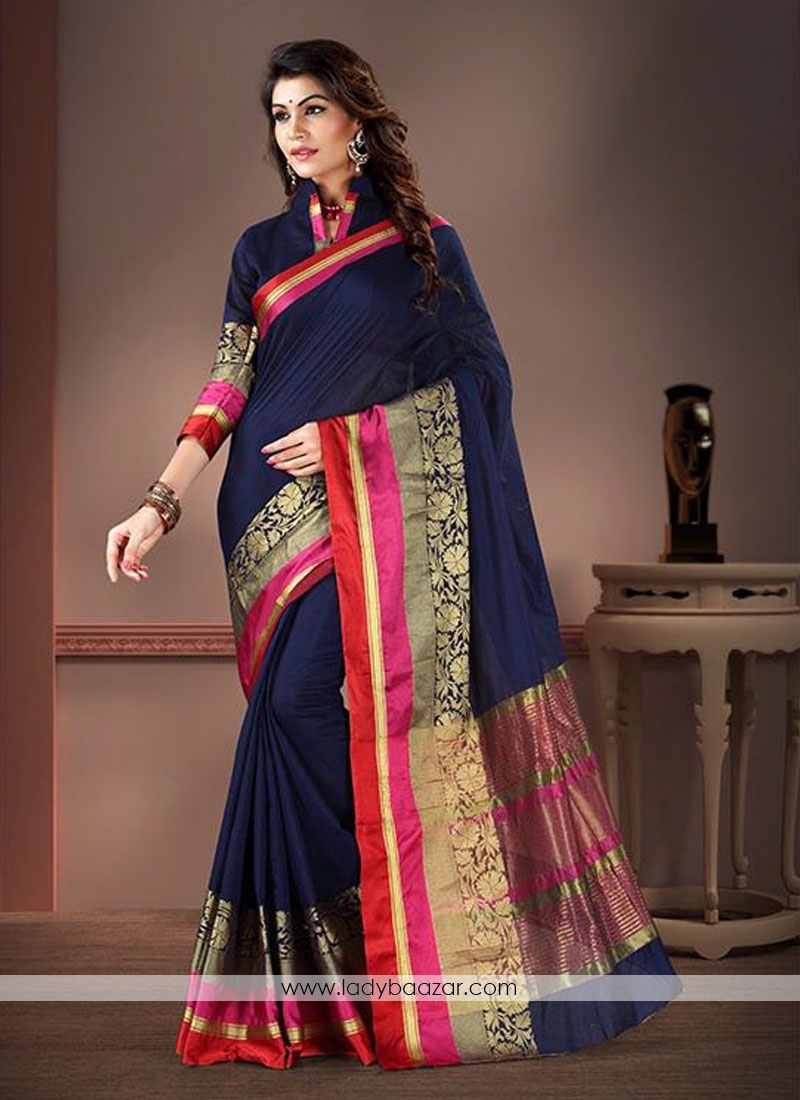 Jacquard Woven Design Multi color Saree