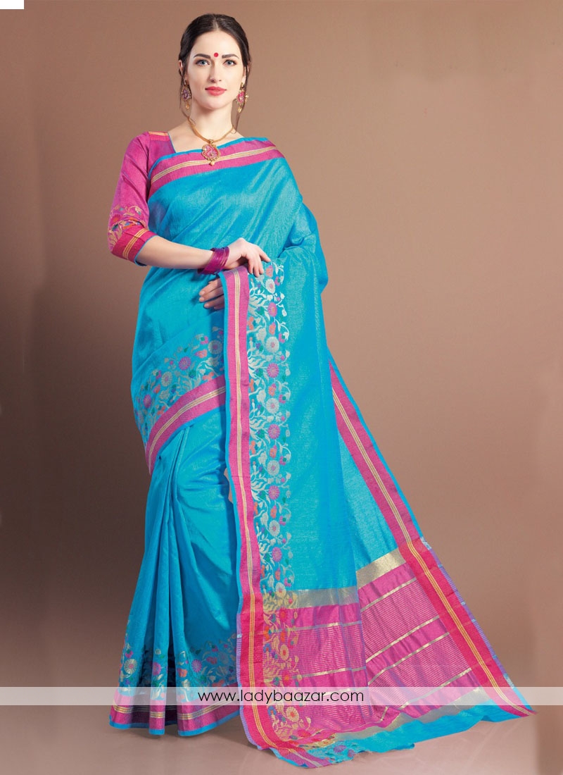 Jacquard Woven Design Multi color Saree