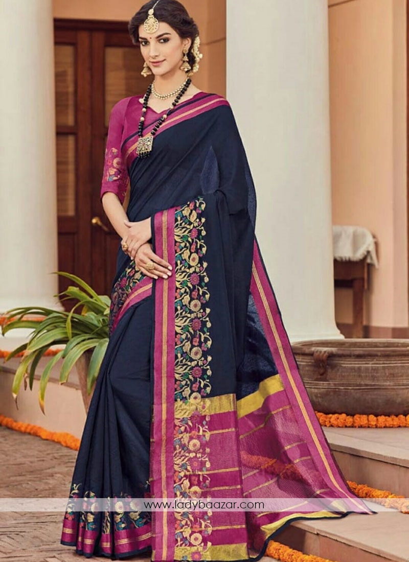 Jacquard Woven Design Multi color Saree-Final sale item