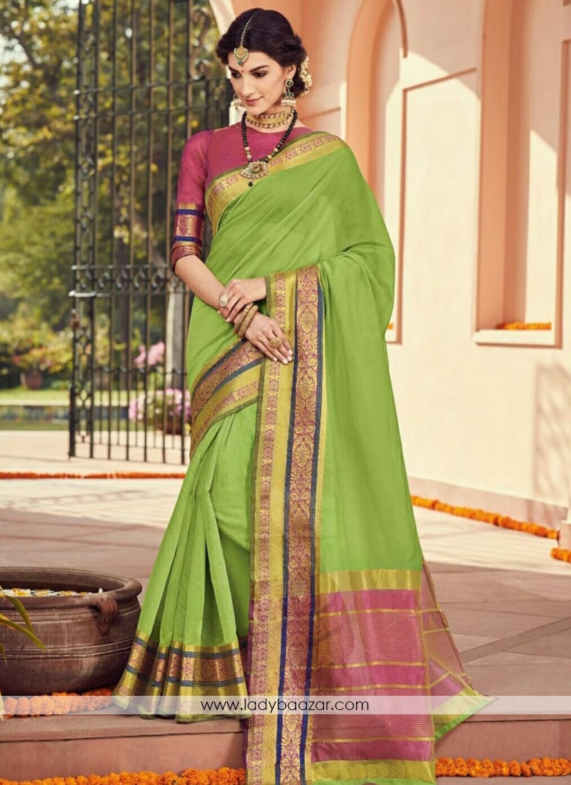 Jacquard Woven Design Multi color Saree