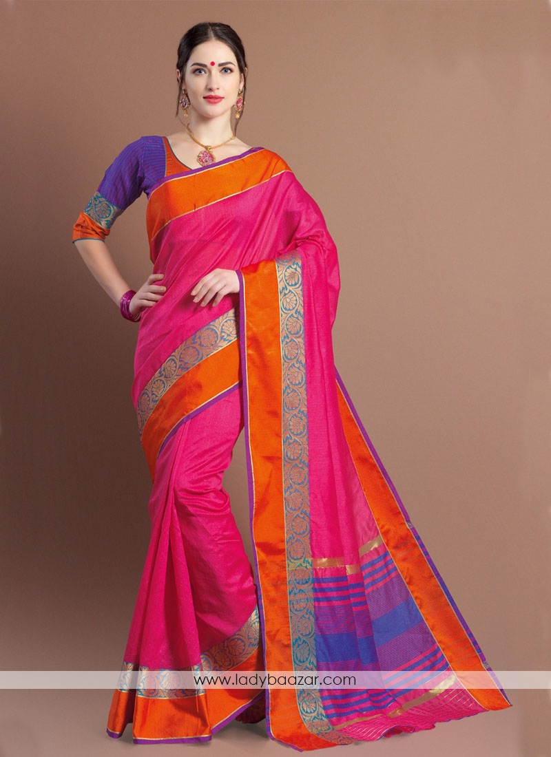 Jacquard Woven Design Multi color Saree