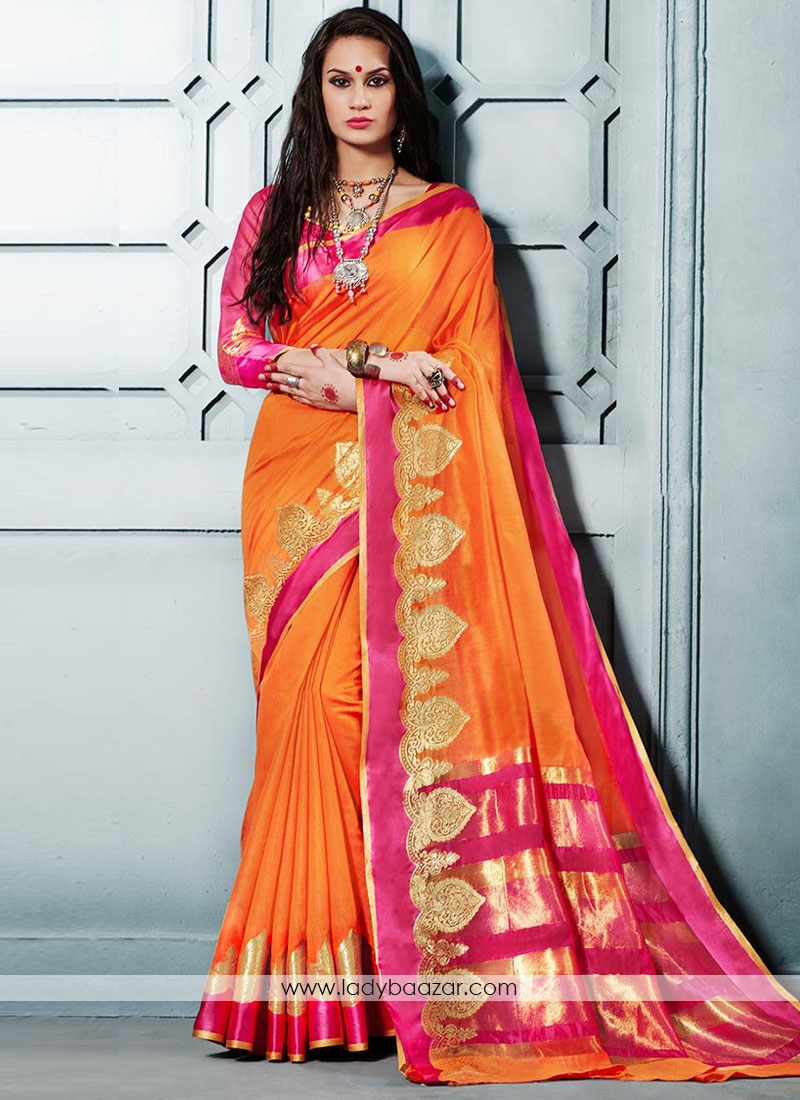 Jacquard Woven Design Multi color Saree