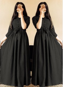 Jazzy linen Silk Black Designer Wear Western Gown