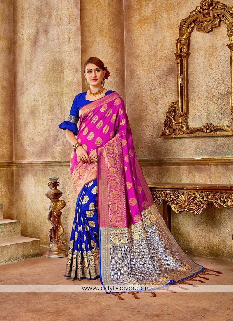 Modest Weaving Banarasi Silk Designer Traditional Saree