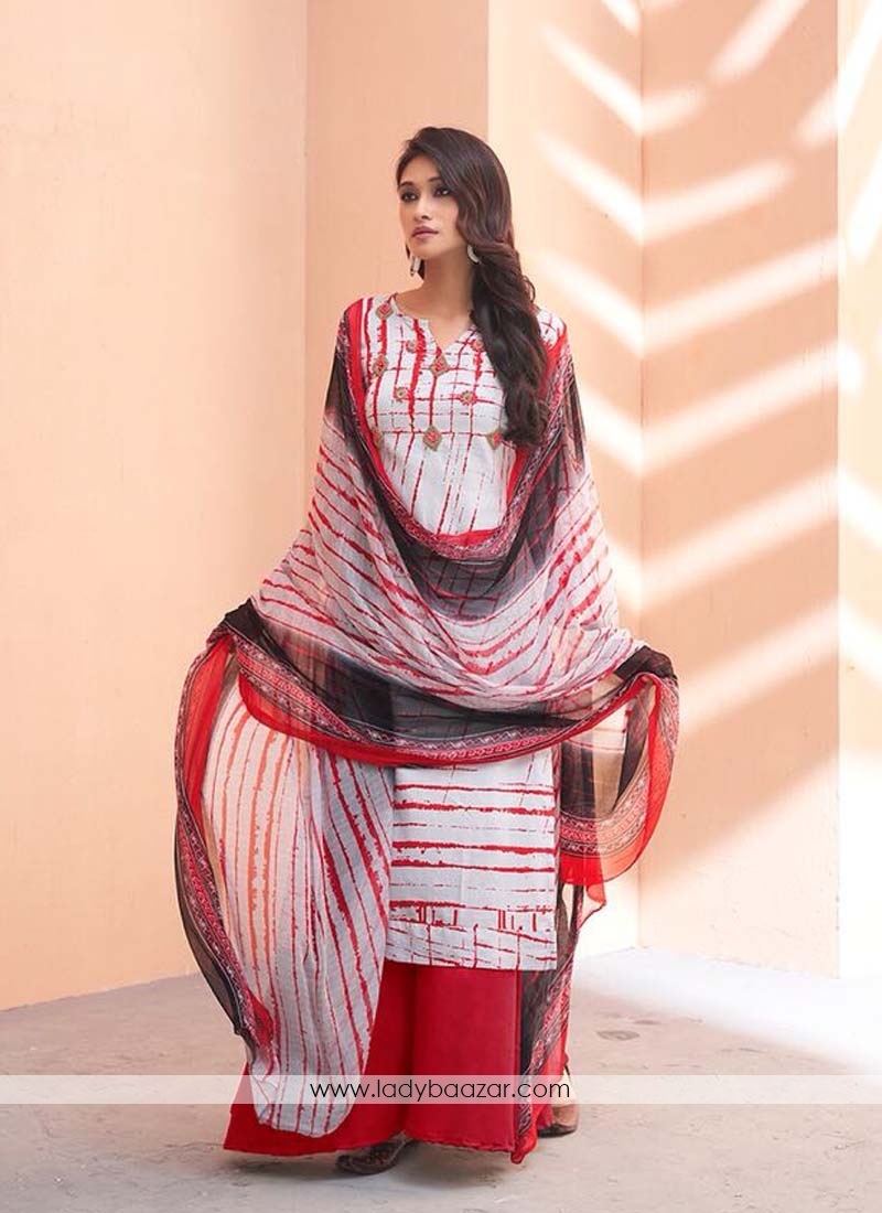 Multi Festival Jam Silk Designer Palazzo Suit