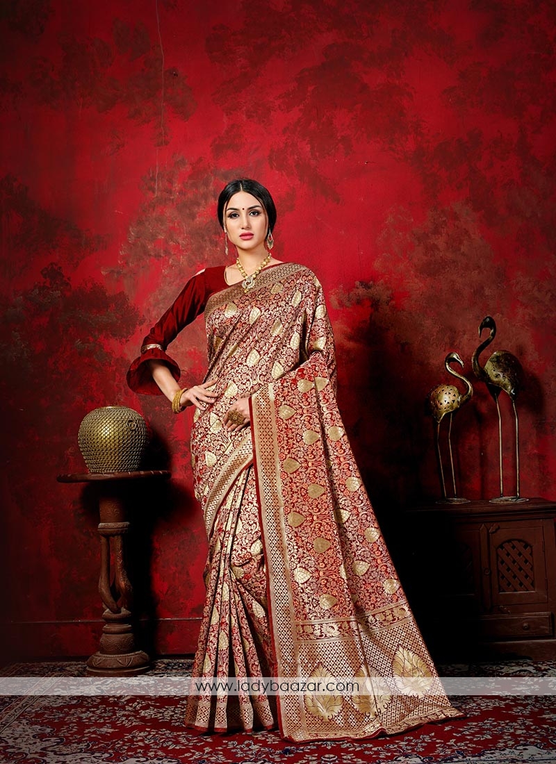 Mystical Banarasi Silk Weaving Traditional Designer Saree