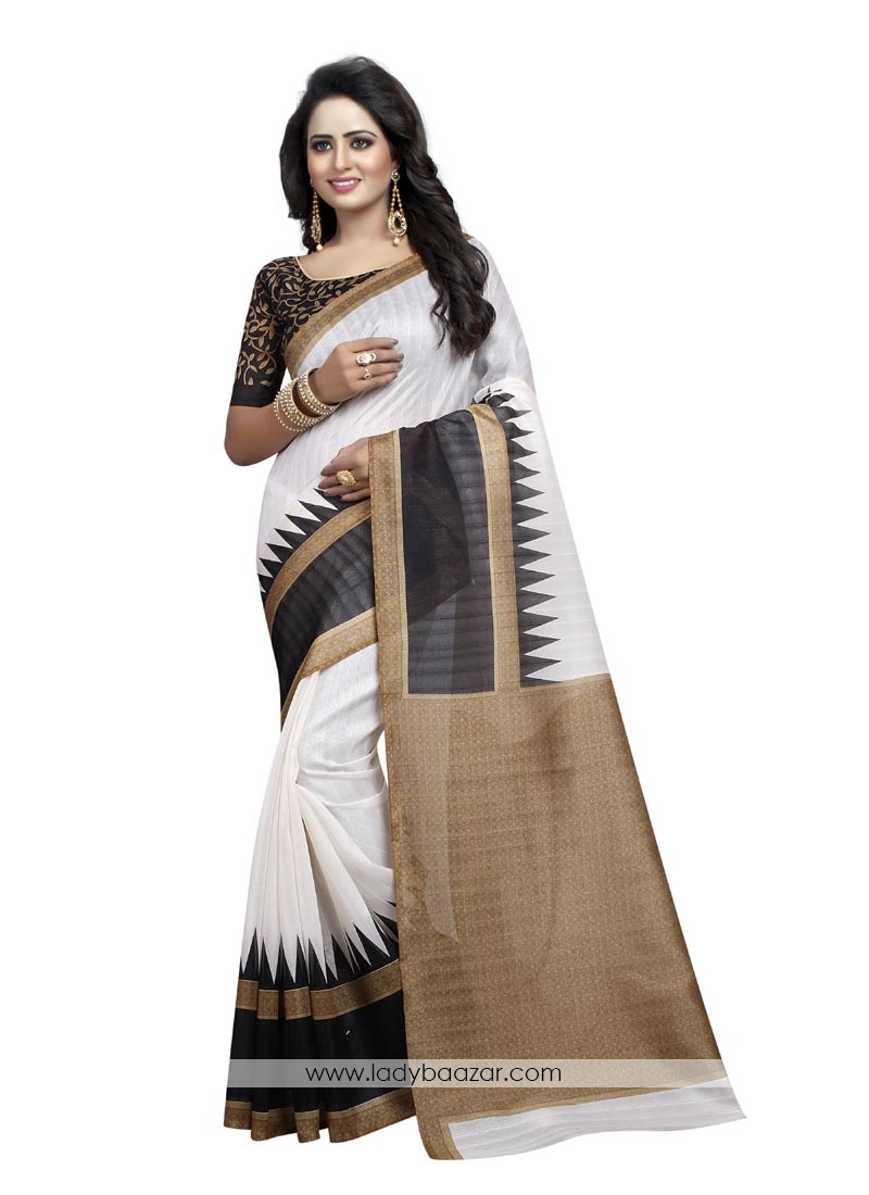 Prime Multi Bhagalpuri Silk Printed Saree