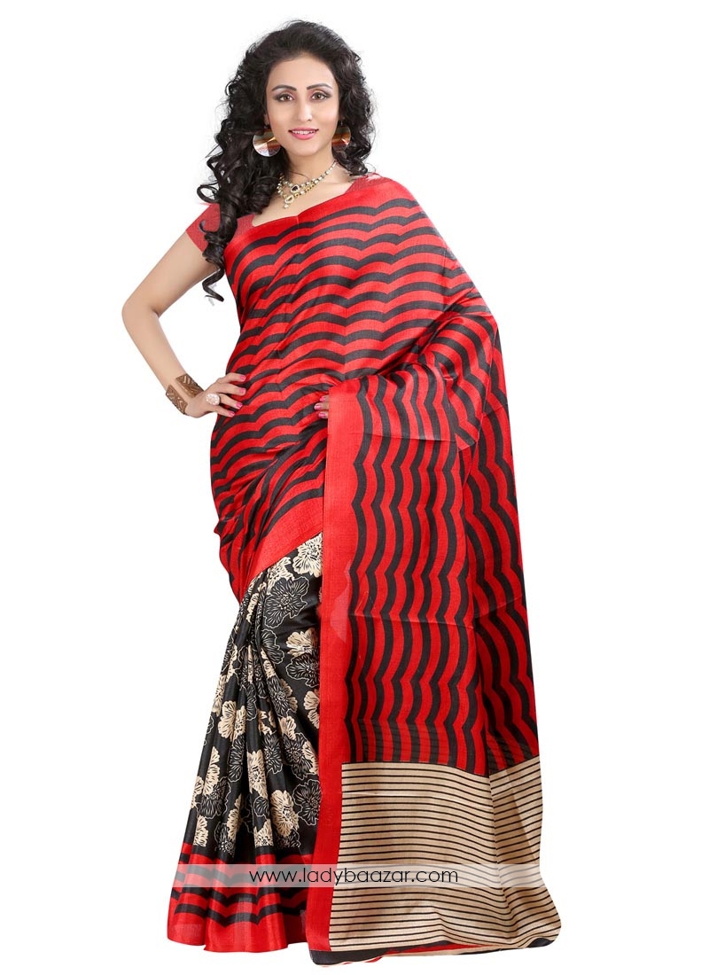 Pristine Bhagalpuri Silk Printed Casual Saree